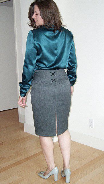Pin By Ms Jennifer Gayle Hammon On Womanhood Forever Tight Pencil Skirt Satin Blouses Pencil