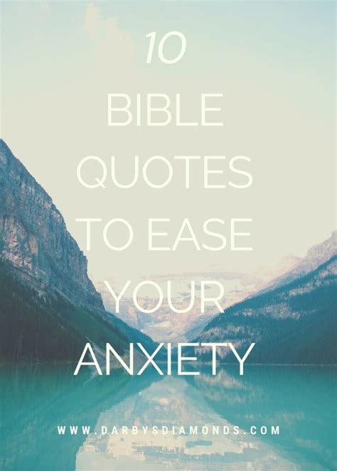 10 Bible Quotes To Ease Your Anxiety Darbys Diamonds