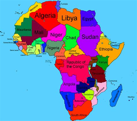 Africa Political Map With Capitals
