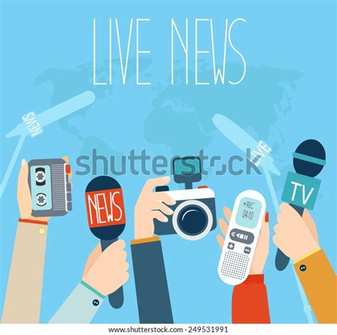 Journalism Concept Vector Illustration Flat Style Stock Vector Royalty