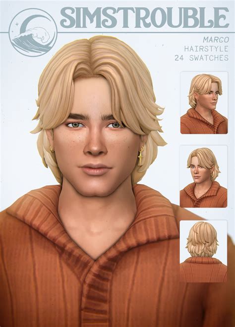 Marco By Simstrouble Simstrouble On Patreon Sims 4 Sims 4 Hair