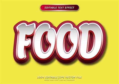 Premium Vector Food Text Editable Effect