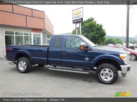 Dark Blue Pearl Metallic 2011 Ford F250 Super Duty Xlt Supercab 4x4