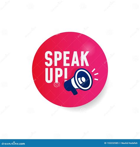 Speak Up Creative Concept Label Design With Loudspeaker Megaphone