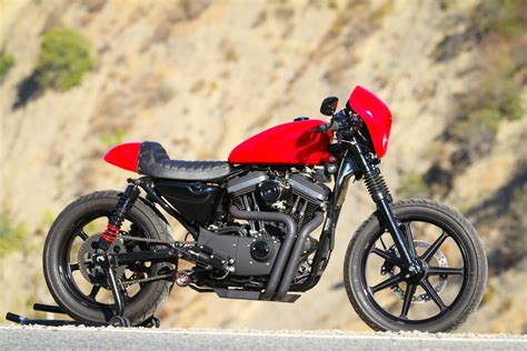 Red Harley Davidson Sportster Cafe Racer By Burly Brand