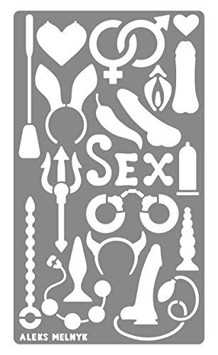 Buy Aleks Melnyk 16 Bullet Journal Stencil Valentine S Day Sex Icons Metal Stainless