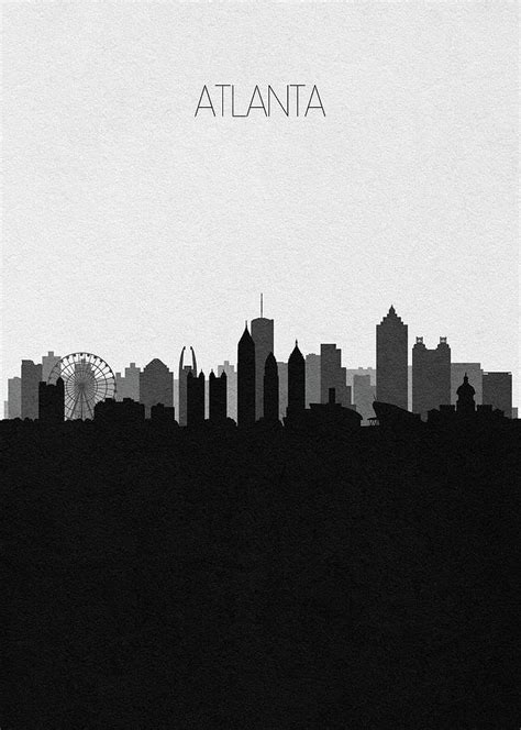 Atlanta Cityscape Art V2 Drawing By Inspirowl Design Fine Art America