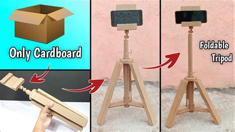 How To Make Foldable Tripod With Cardboard Make Easy At Homehomemade