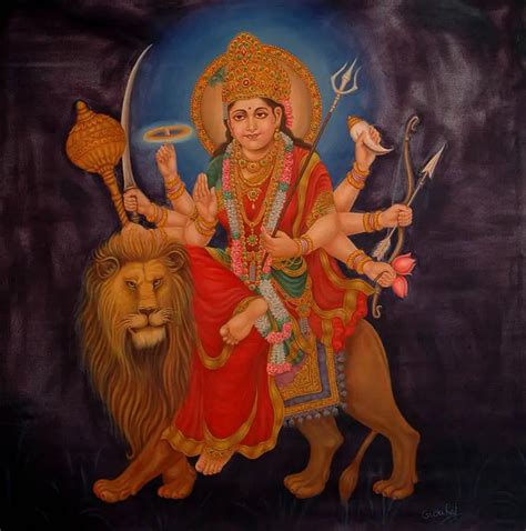Simhavahini Devi Durga Beauty And Ferocity Exotic India Art