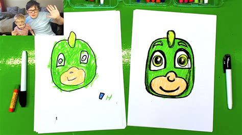 How To Draw Pj Masks Gekko Disney Junior Doodles Youtube