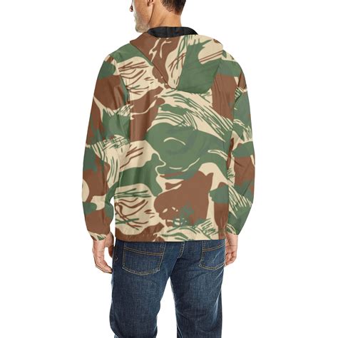 Rhodesian Brushstroke Camouflage V2b Quilted Windbreaker Rhodesian