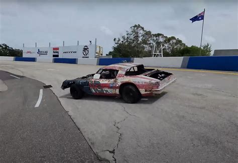 Abandoned Chevrolet Camaro Race Car Comes Back To Life After Years Hits The Oval Track