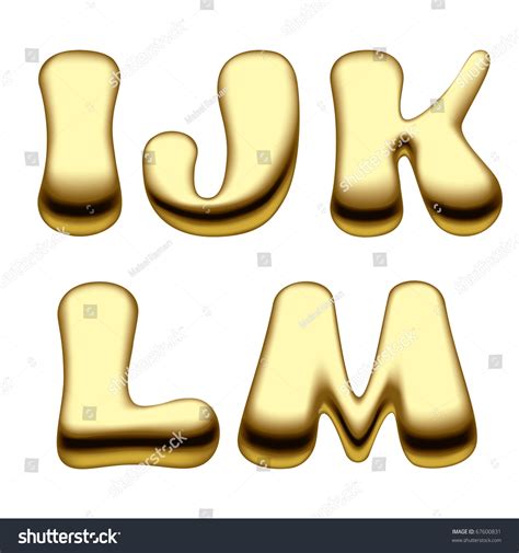 Vector Image Gold Alphabet Capital Letters Stock Vector Royalty Free
