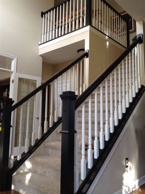 Pin By Makoto On House Renovation Black Stair Railing White