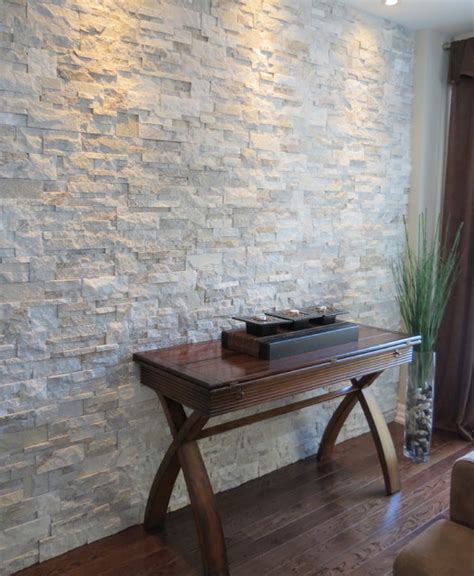 Interior Stone Accent Walls Contemporary Living Room Toronto By