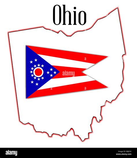 Outline Map State Ohio Flag Hi Res Stock Photography And Images Alamy