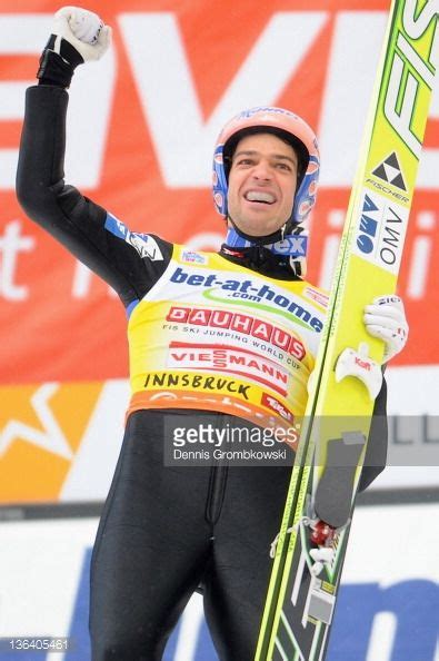 Andreas Kofler Of Austria Celebrates After Winning The Fis Ski Jumping World Cup Event At The