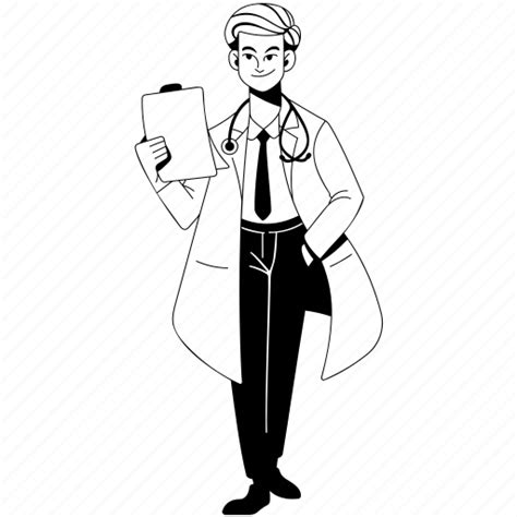 Doctor Medical Standing Professional Man Stethoscope Uniform