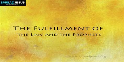 The Fulfillment Of The Law And The Prophets Matthew 5