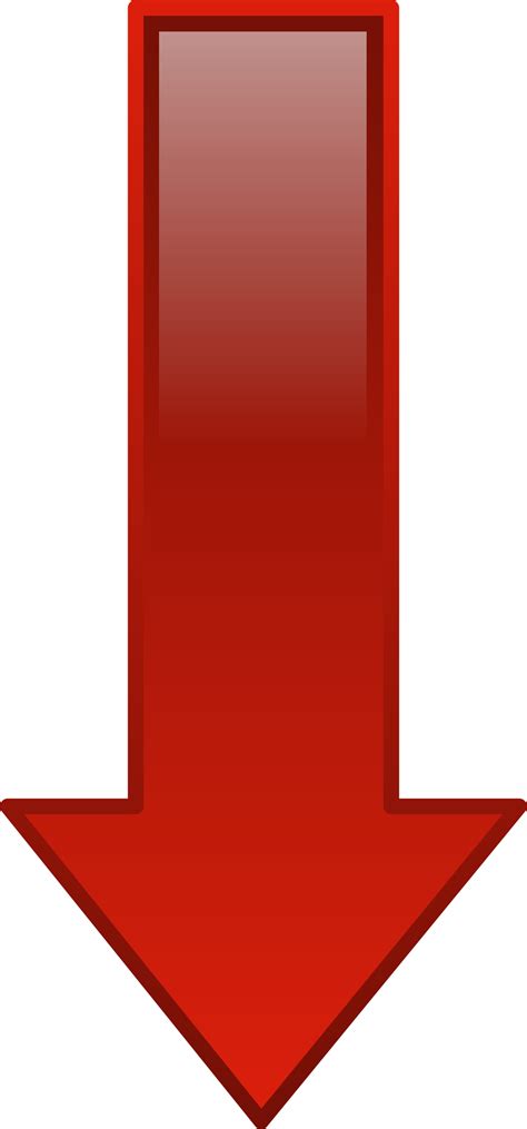 Clipart Arrow Down Red