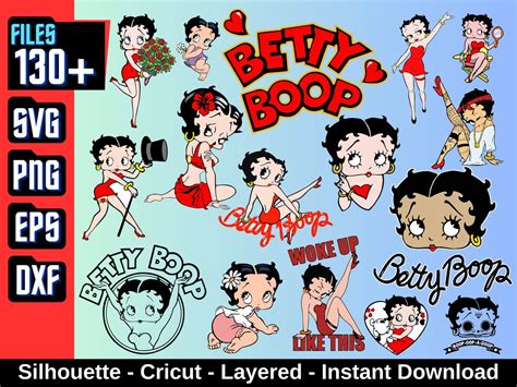 Betty Boop Svg Bundle Layered Betty Boopsvg Easy Cuttshirt Etsy Australia