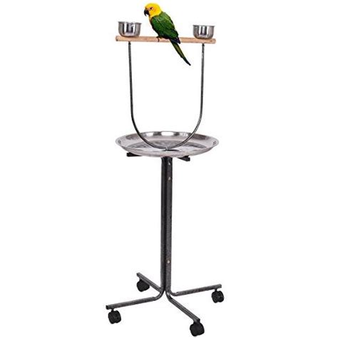 Giantex 51 Parrot Playstand Bird Stand Perch Wstainless