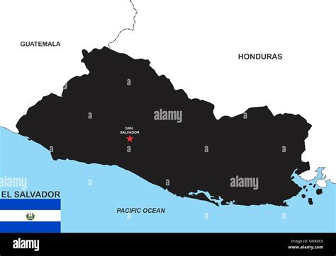 Karte Von El Salvador Stockfotografie Alamy