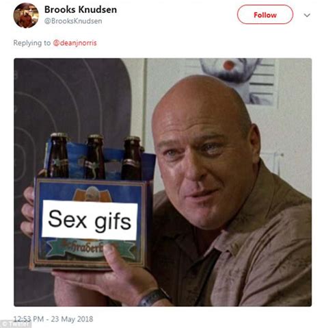 Breaking Bads Dean Norris Suffers Twitter Fail By Typing Sex S