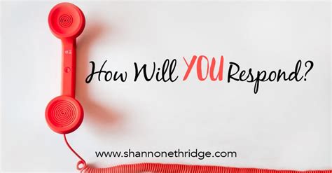 How Will You respond? - Official Site for Shannon Ethridge Ministries