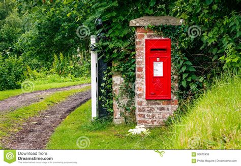 Rural Red Post Box Editorial Stock Photo Image Of Scene 96672438