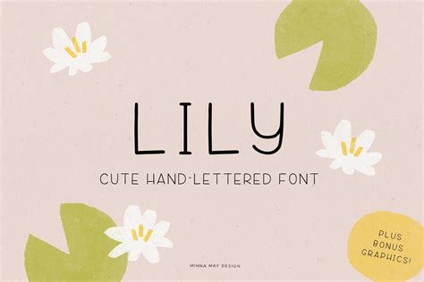 Lily Cute Simple Handlettered Font Sans Serif Fonts ~ Creative Market