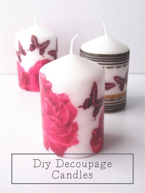 Diy Decoupage Candles Gathering Beauty
