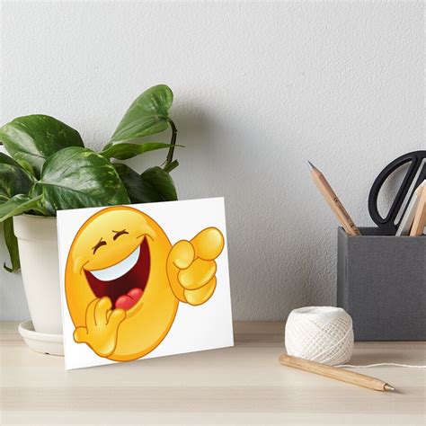 Lachendes Emoji Zeigen Galeriedruck Von Dusicap Redbubble