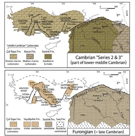 Depositional Features And Distribution Of The Middle And Late Cambrian