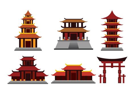 Shrine Vector Collection 166481 Vector Art At Vecteezy