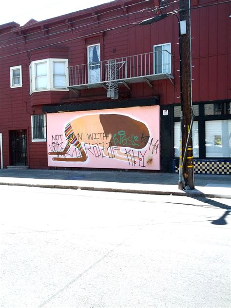 New Graffiti On Constantly Changing 24th And Bryant Mural Claims Mural