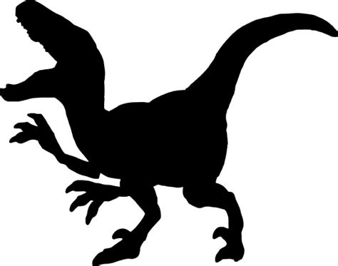 Raptor Dinosaur Silhouette Clipart Image Free Svg File Svg Heart