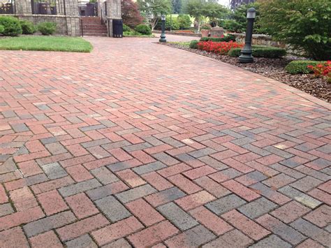 This Long Brick Driveway Is Made With Pine Hall Brick Old Towne Pavers