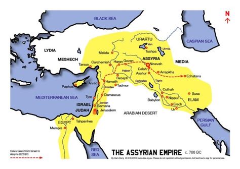 Map Of The Assyrian Empire Historical Maps Map Bible History