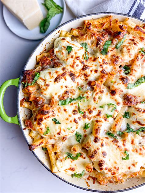 Easy Baked Ziti With Sausage Recipe Life S Ambrosia