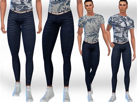 Men Dark Blue Jeans By Saliwa At Tsr Sims 4 Updates