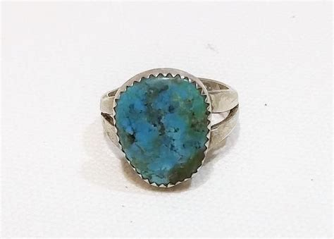 Turquoise Sterling Silver Turquoise Stone Turquoise Ring Vintage