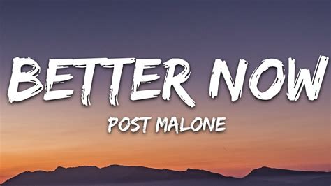 Lyrics powered by lyric find. Post Malone - Better Now (Lyrics) Chords - Chordify