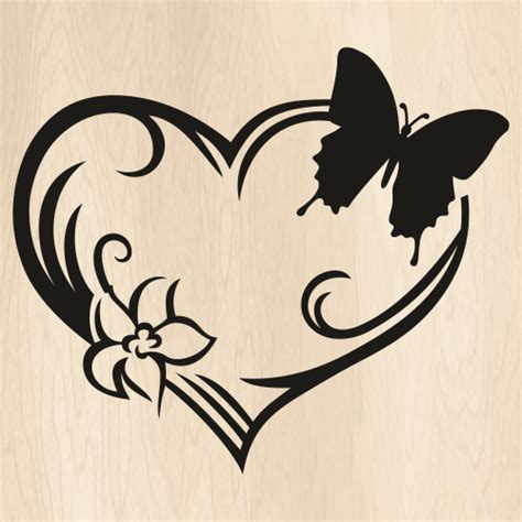 Heart Butterfly Svg Png Jpeg Dxf Eps Pdf Vector Clipart For Cricut My Xxx Hot Girl