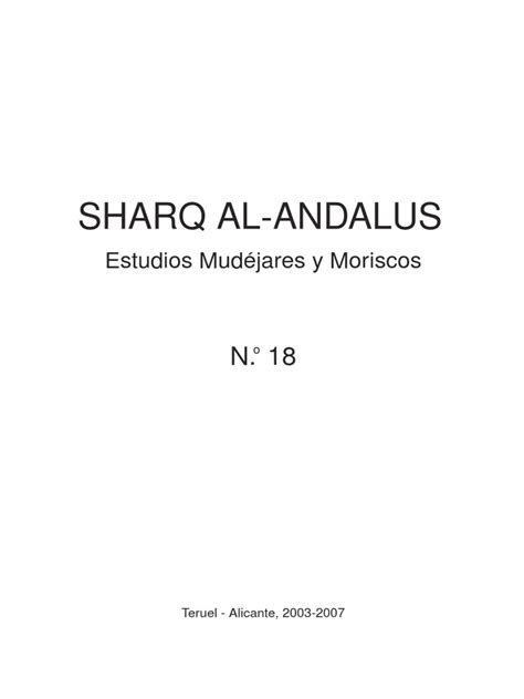 Sharq Alandalus 0 Num 18 Ano 2003 2007 884565 Pdf Matrimonio