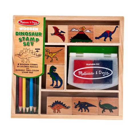 Mast General Store Wooden Dinosaurs Stamp Craft Set