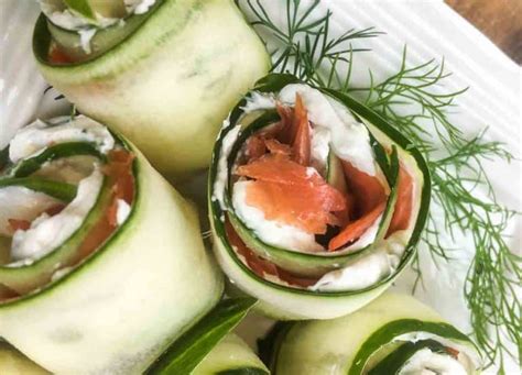 Smoked Salmon Stuffed Cucumber Roll Ups Tiny Kitchen Divas