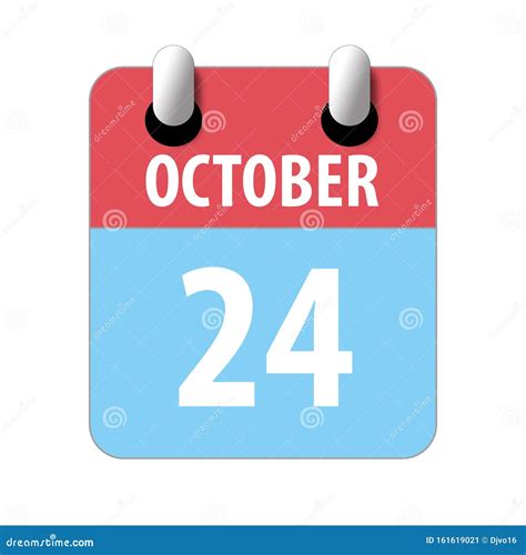 October 24th Day 24 Of Monthsimple Calendar Icon On White Background