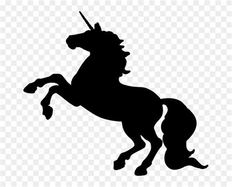 Simple Silhouette Of Unicorn Free Transparent Png Clipart Images