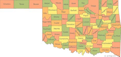 Oklahoma Map With Counties Campus Map Porn Sex Picture